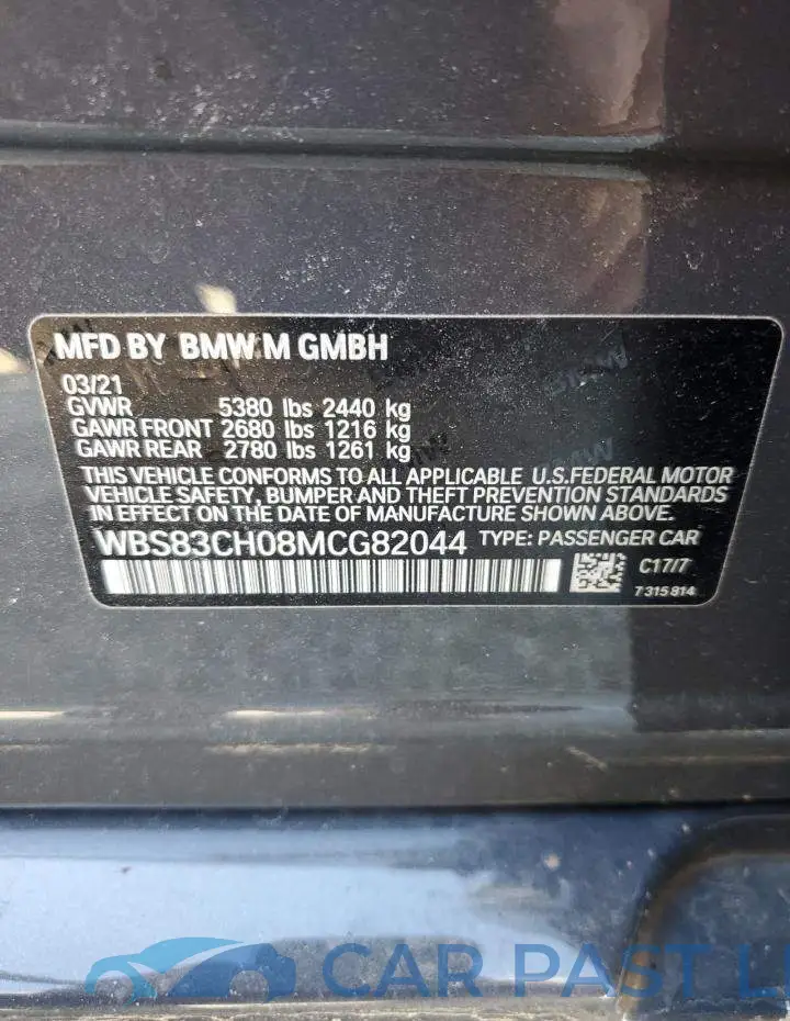 WBS83CH08MCG82044# 13