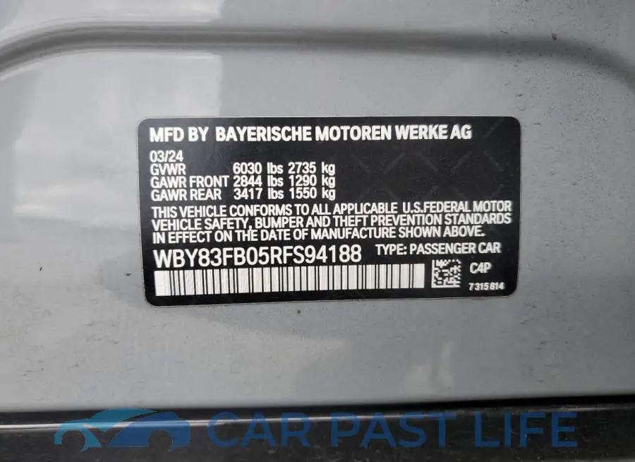 WBY83FB05RFS94188# 12