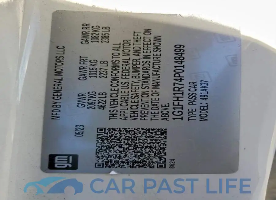 1G1FH1R74P0148499# 12