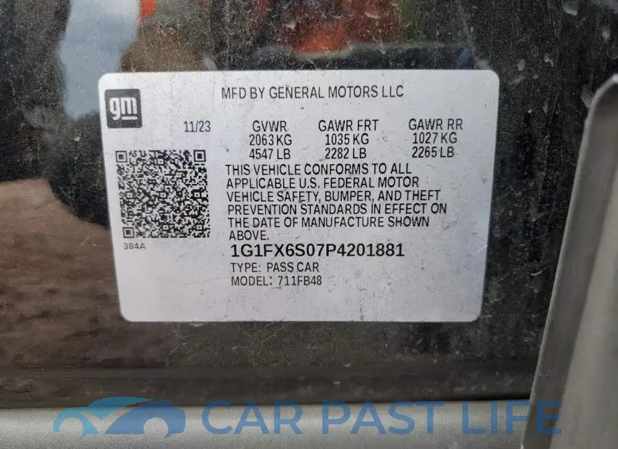 1G1FX6S07P4201881# 13