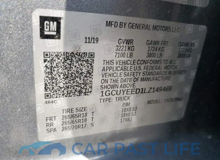 1GCUYEED1LZ149469# 12