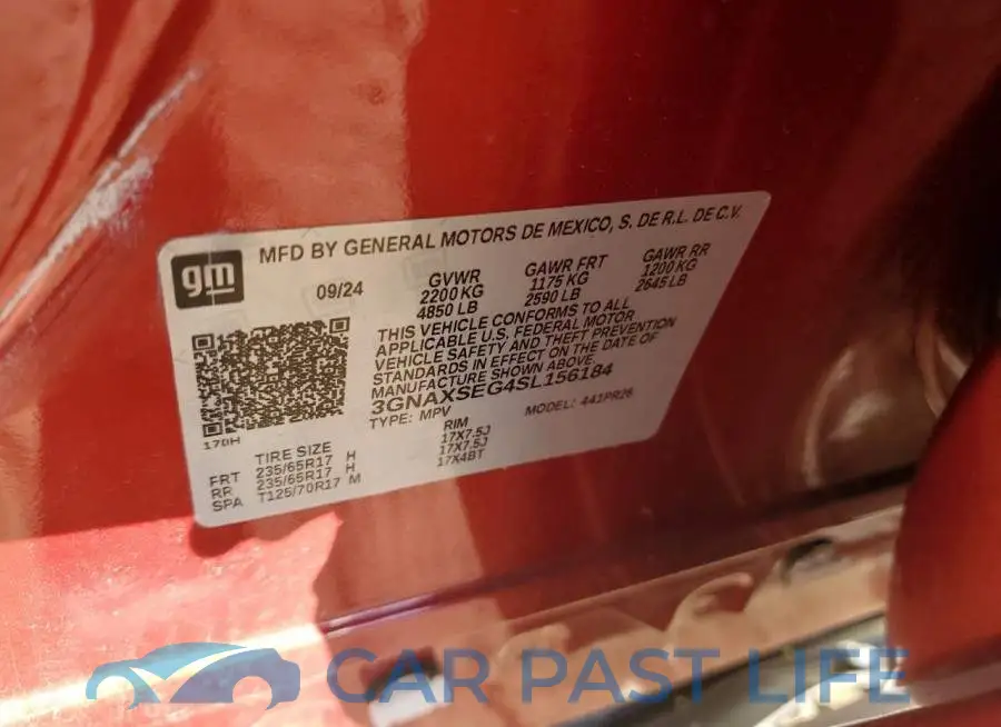3GNAXSEG4SL156184# 13