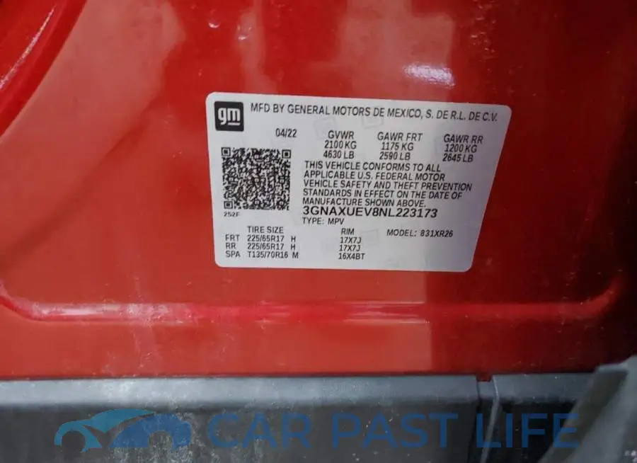 3GNAXUEV8NL223173# 13