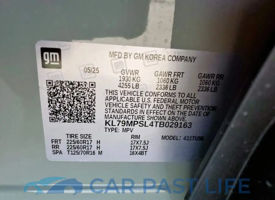 KL79MPSL4TB029163# 13