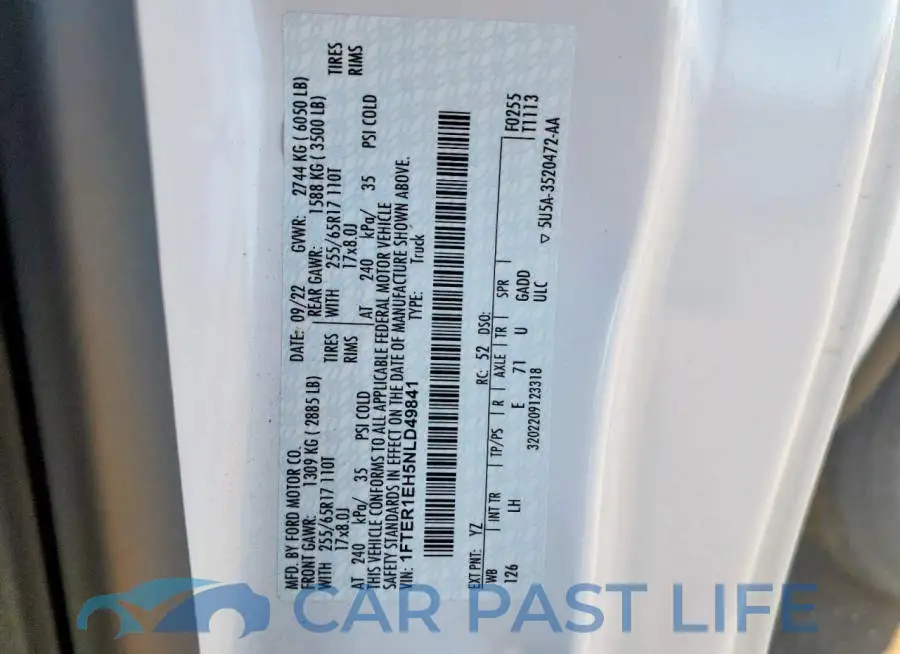 1FTER1EH5NLD49841# 12