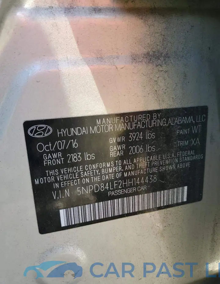 5NPD84LF2HH144438# 12