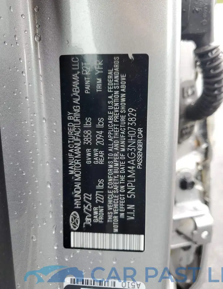 5NPLM4AG3NH073829# 12