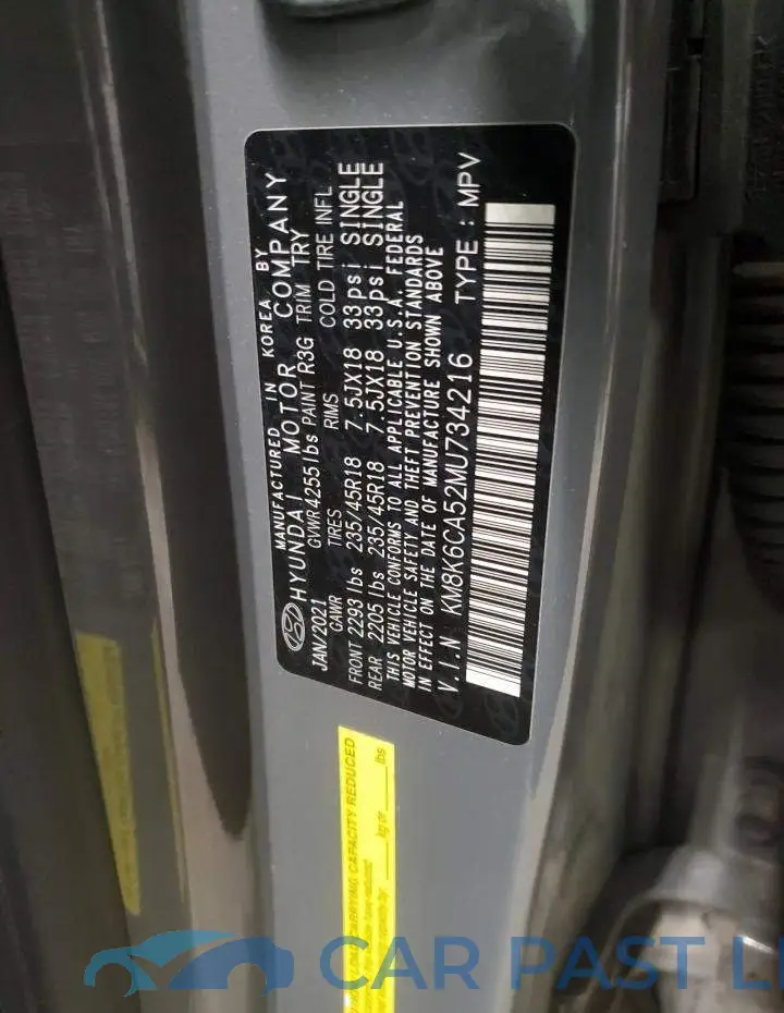 KM8K6CA52MU734216# 14