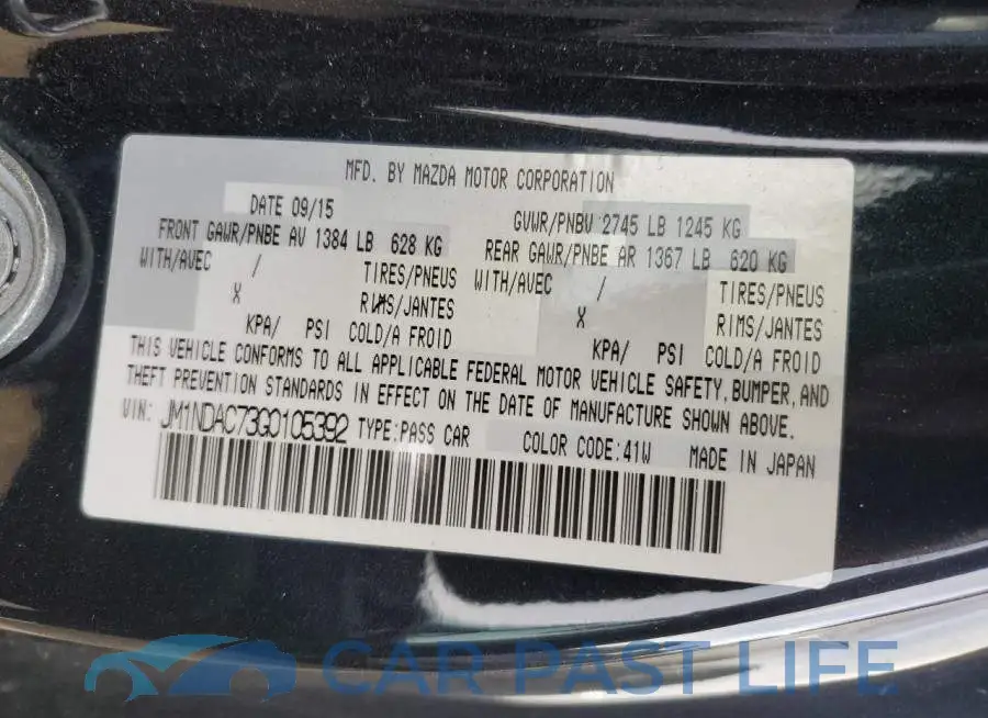 JM1NDAC73G0105392# 13