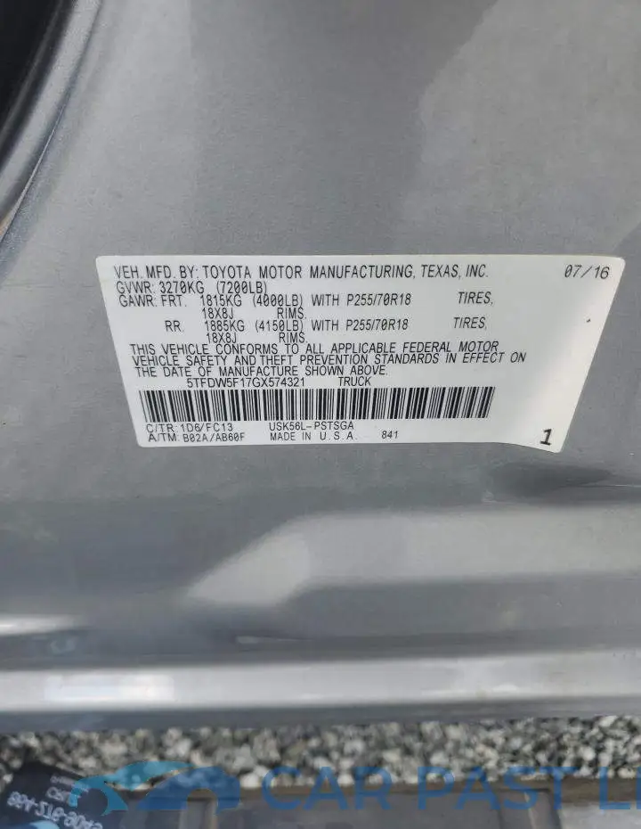 5TFDW5F17GX574321# 13