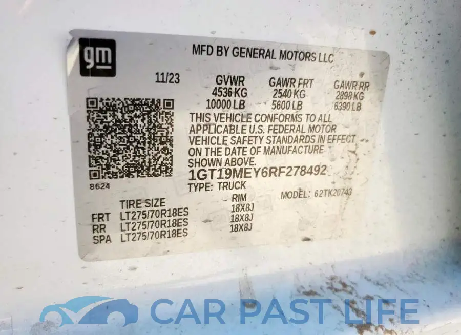1GT19MEY6RF278492# 13