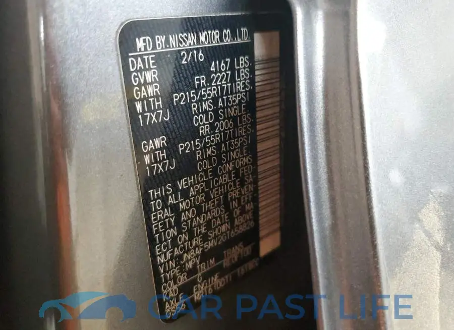 JN8AF5MV2GT658826# 12