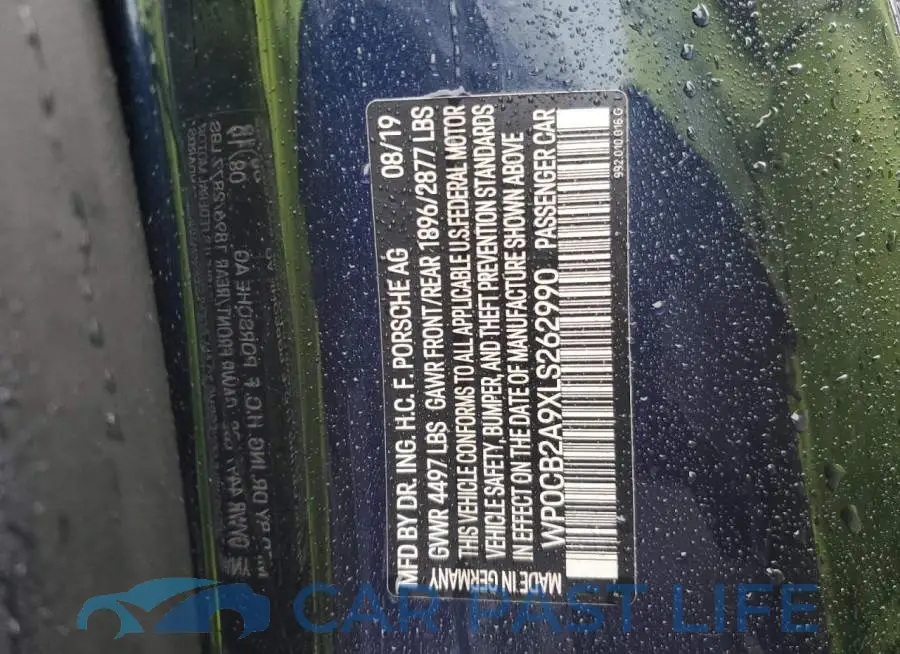 WP0CB2A9XLS262990# 12