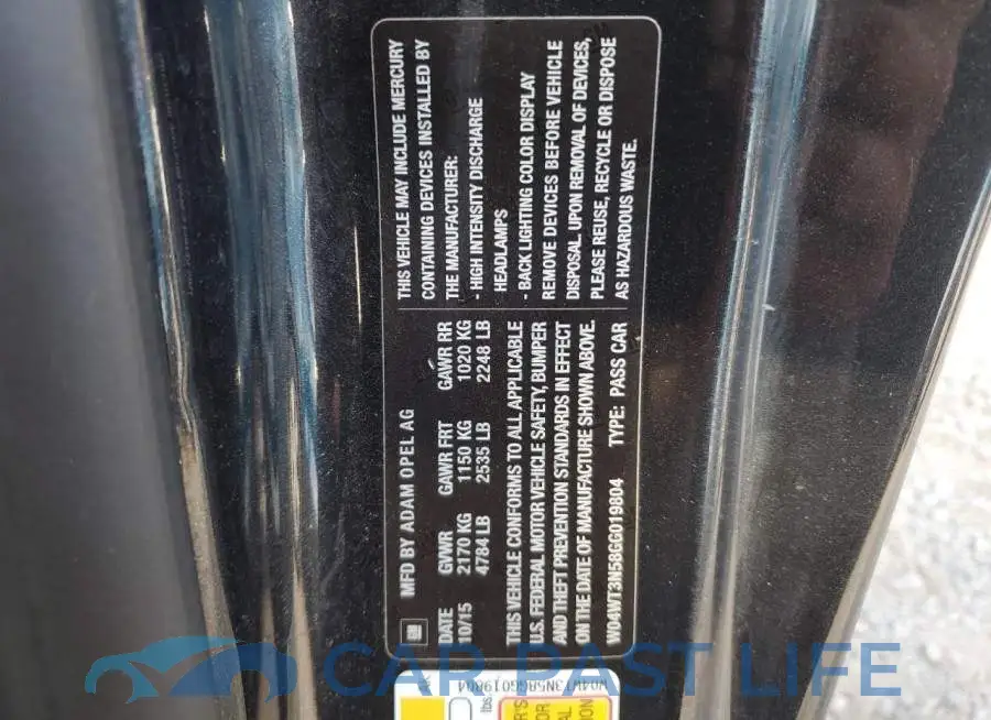 W04WT3N58GG019804# 12