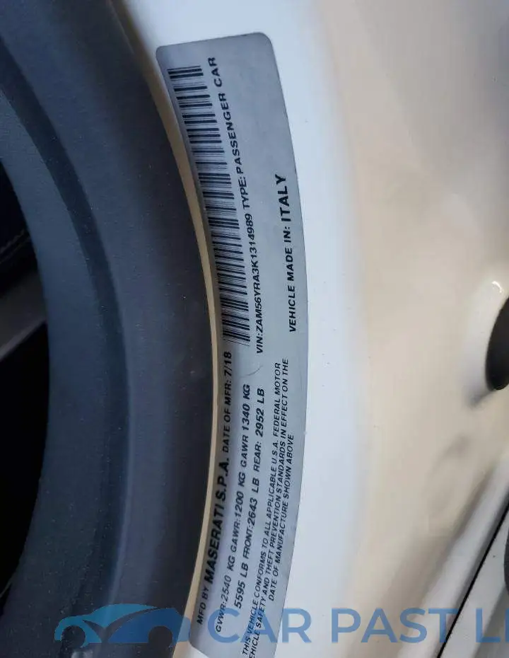 ZAM56YRA3K1314989# 12