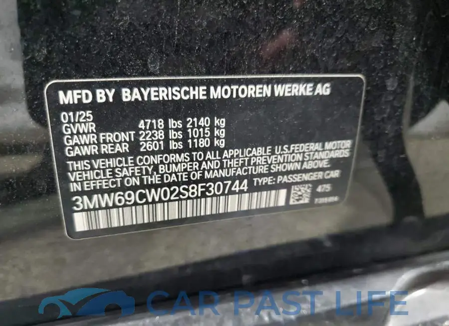 3MW69CW02S8F30744# 12