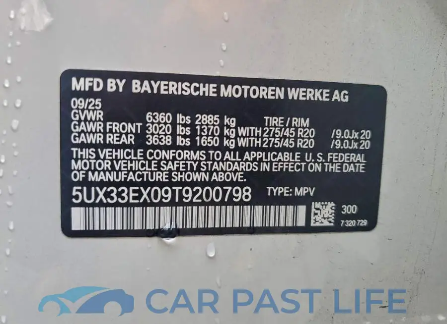 5UX33EX09T9200798# 13