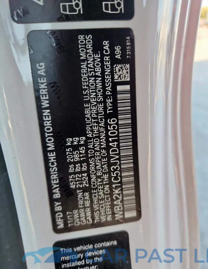 WBA2K1C53JVD41056# 12