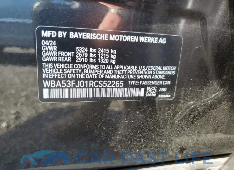 WBA53FJ01RCS52265# 12