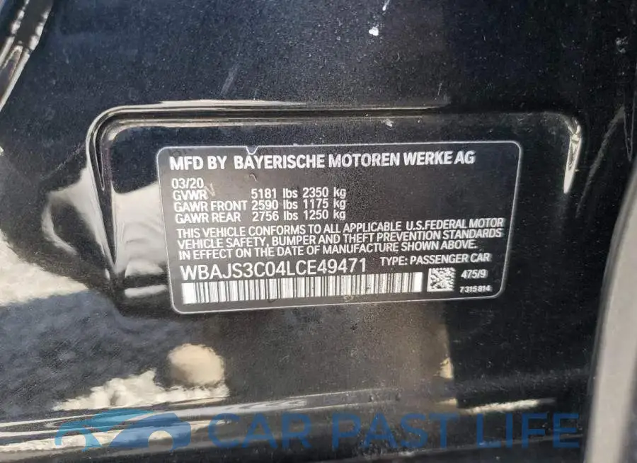 WBAJS3C04LCE49471# 12