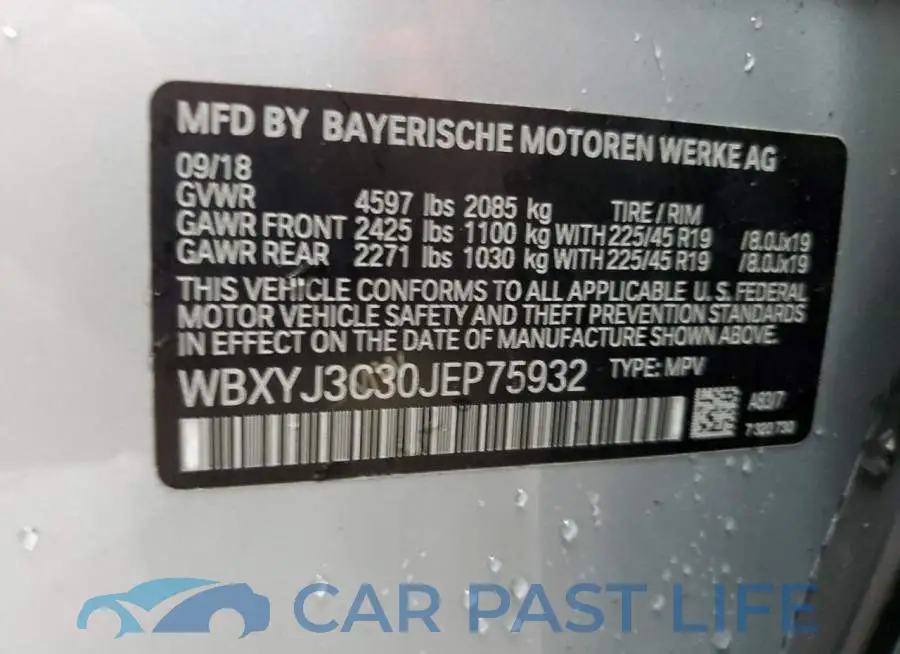 WBXYJ3C30JEP75932# 14