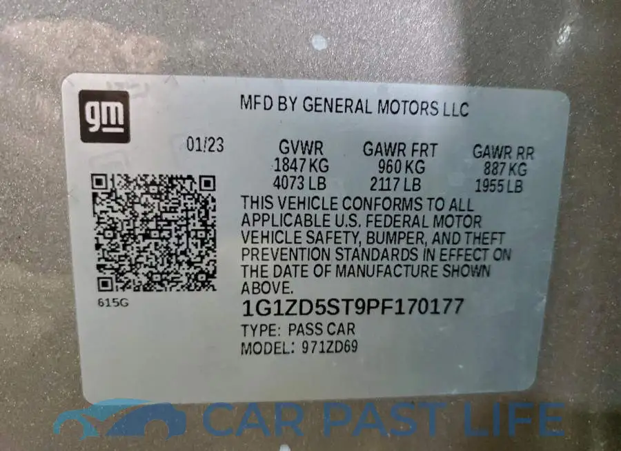 1G1ZD5ST9PF170177# 13