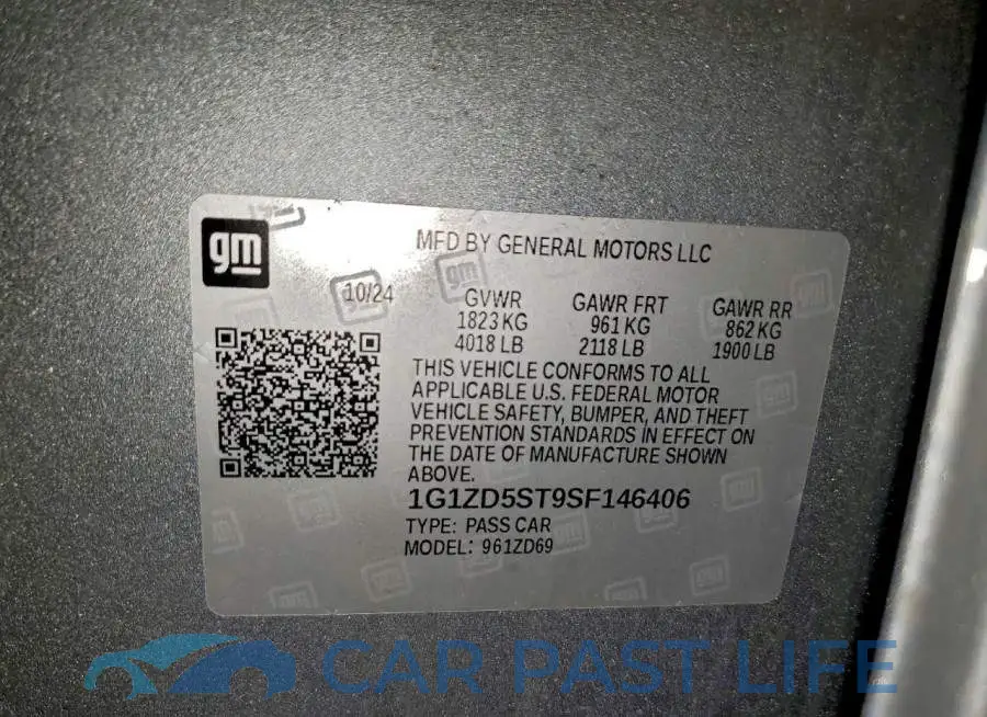 1G1ZD5ST9SF146406# 12
