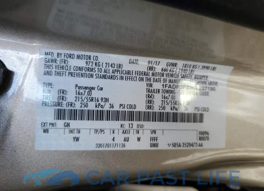 1FADP3F23HL227190# 13