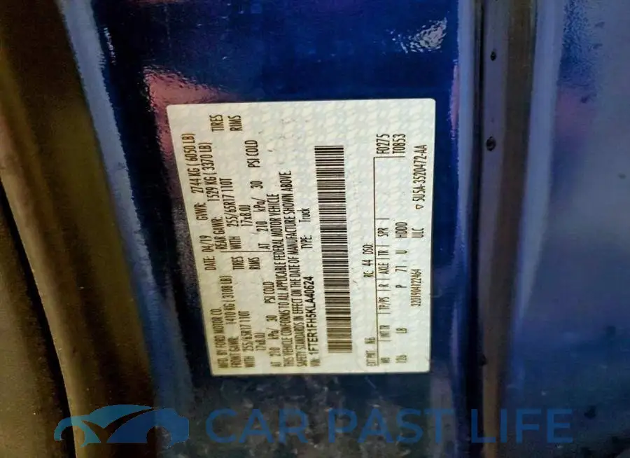 1FTER1FH5KLA40624# 12