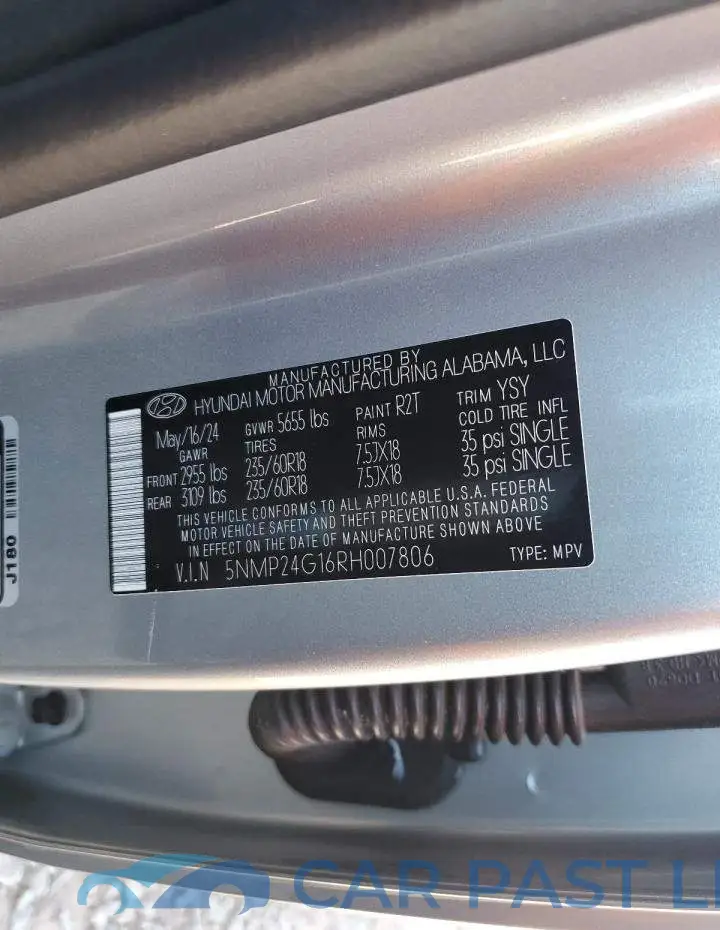 5NMP24G16RH007806# 13
