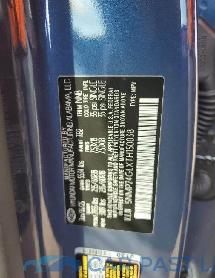 5NMP24GLXTH150038# 13