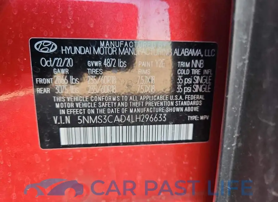 5NMS3CAD4LH296633# 13