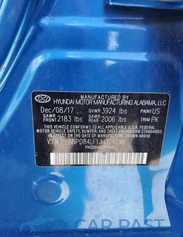 5NPD84LF1JH304198# 12