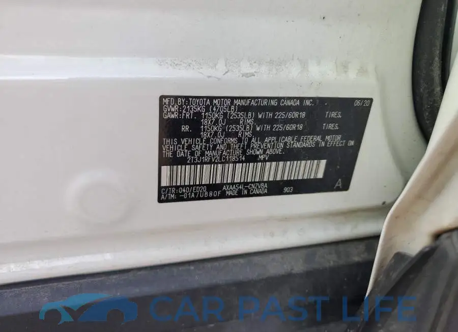 2T3J1RFV2LC118514# 12