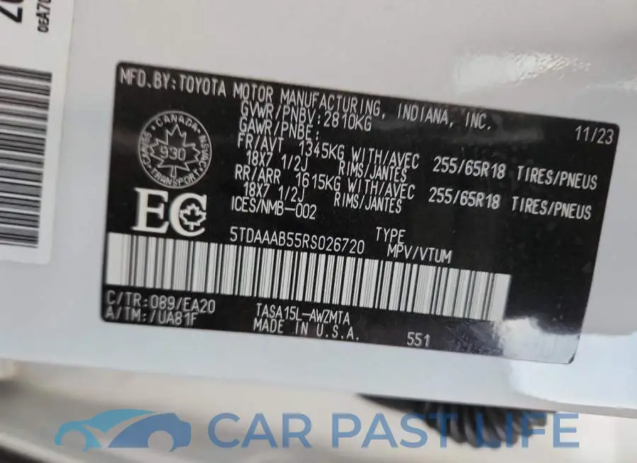 5TDAAAB55RS026720# 13