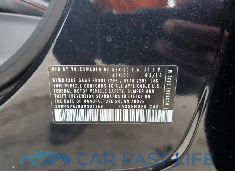 3VW4S7AJ8GM331358# 12