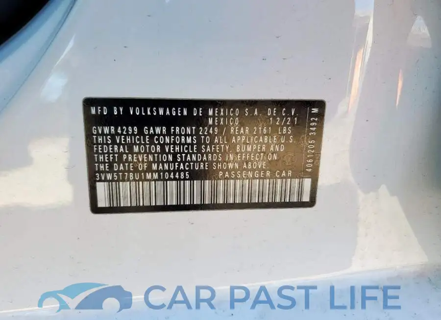 3VW5T7BU1MM104485# 12