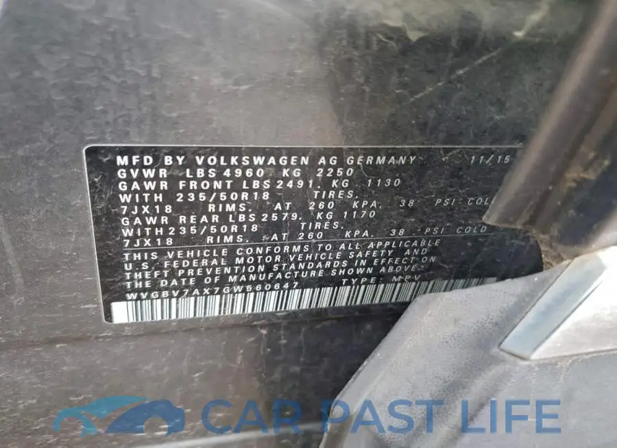 WVGBV7AX7GW560647# 13