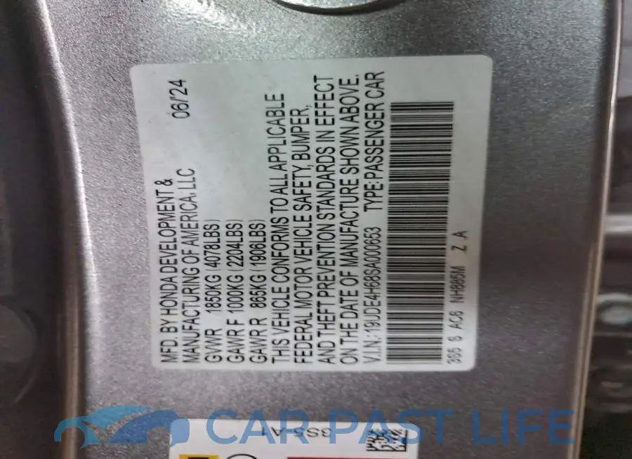 19UDE4H68SA000653# 12