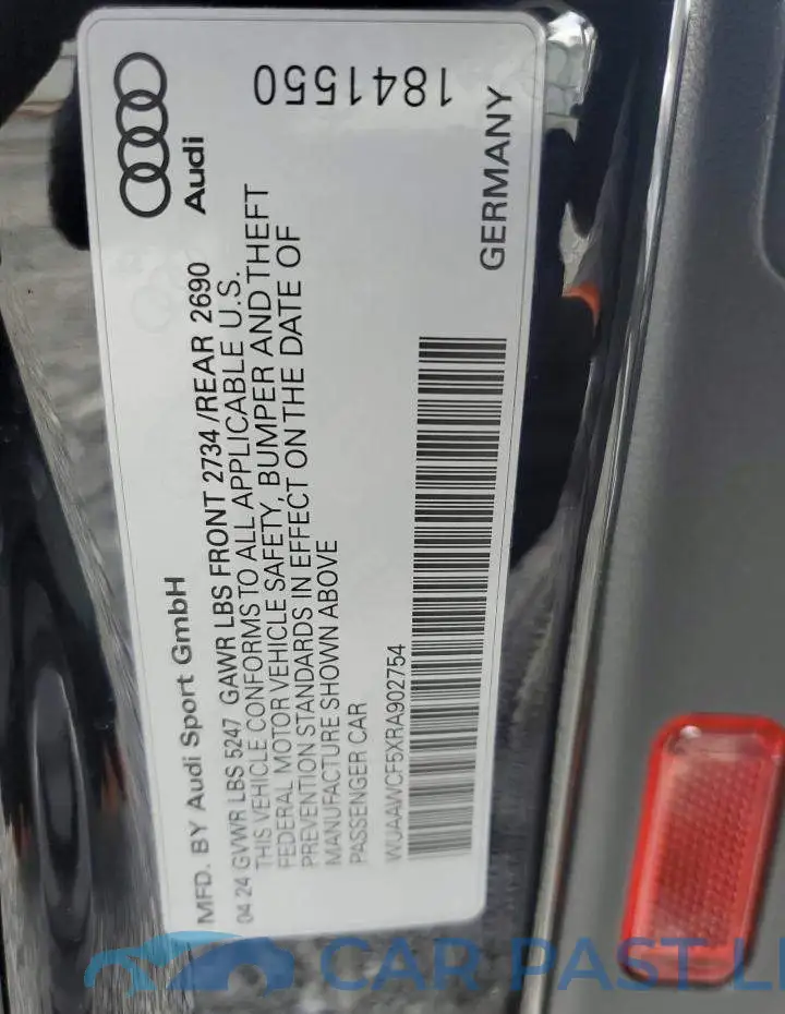 WUAAWCF5XRA902754# 13