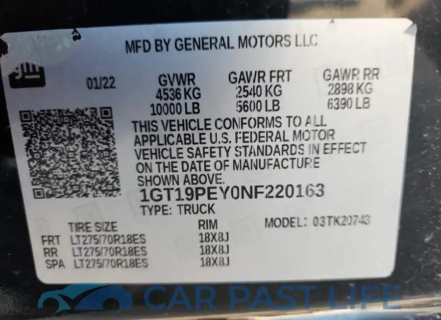 1GT19PEY0NF220163# 13