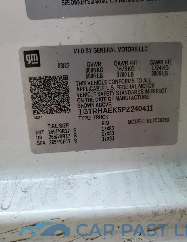 1GTRHAEK5PZ240411# 12