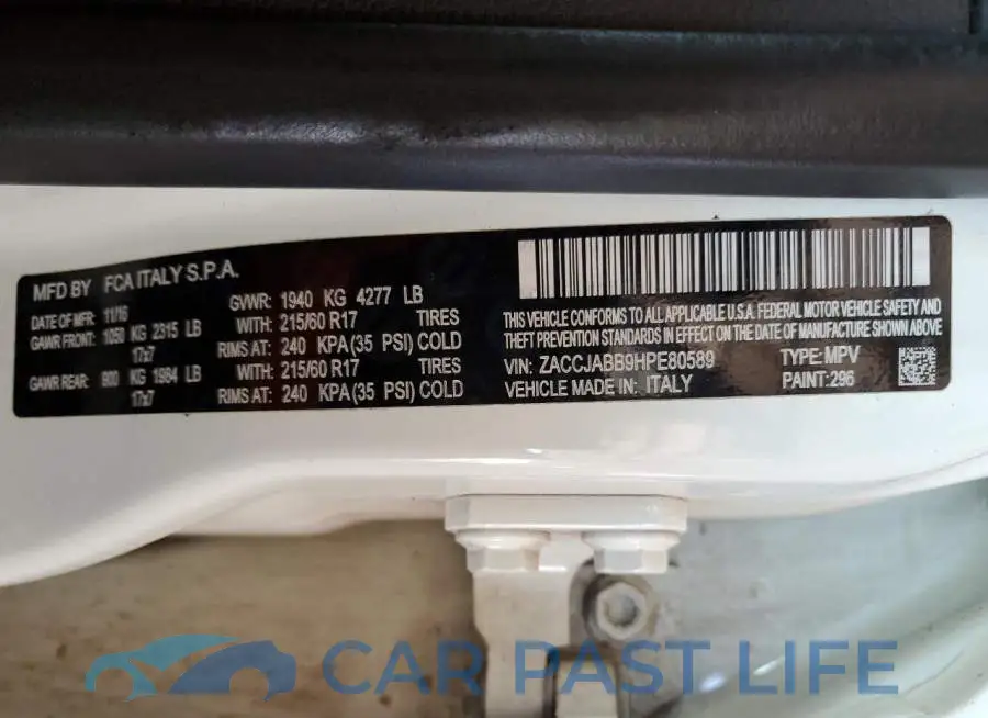 ZACCJABB9HPE80589# 12