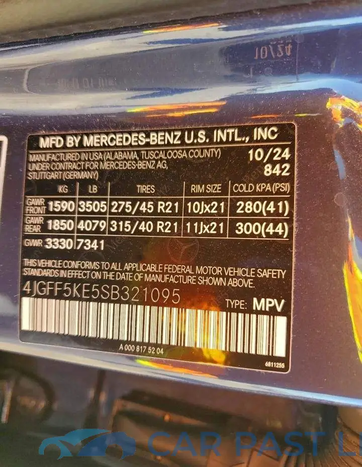 4JGFF5KE5SB321095# 12