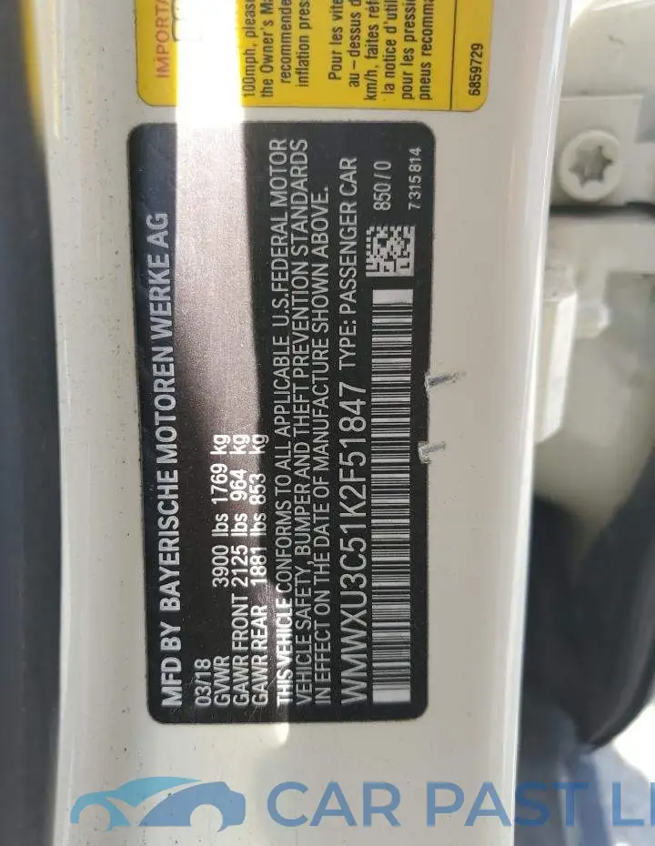 WMWXU3C51K2F51847# 12