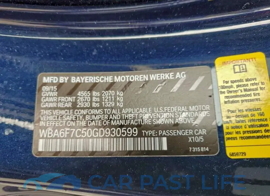 WBA6F7C50GD930599# 12