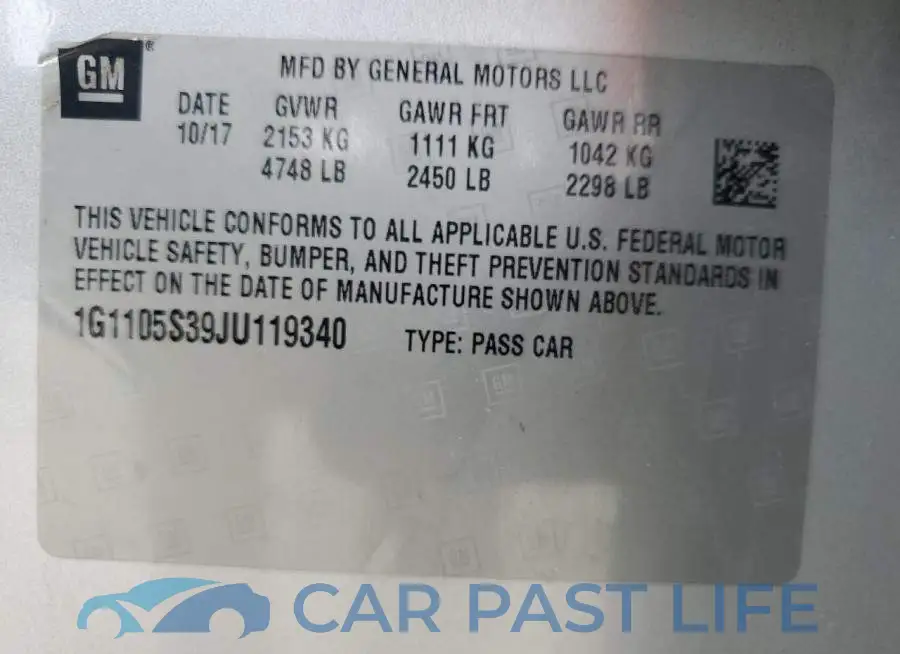 1G1105S39JU119340# 13