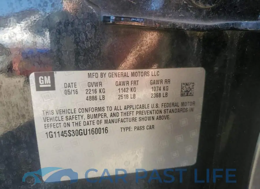 1G1145S30GU160016# 12