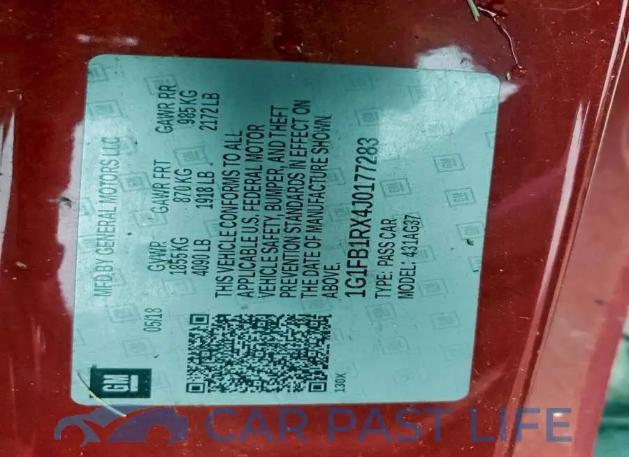 1G1FB1RX4J0177283# 12