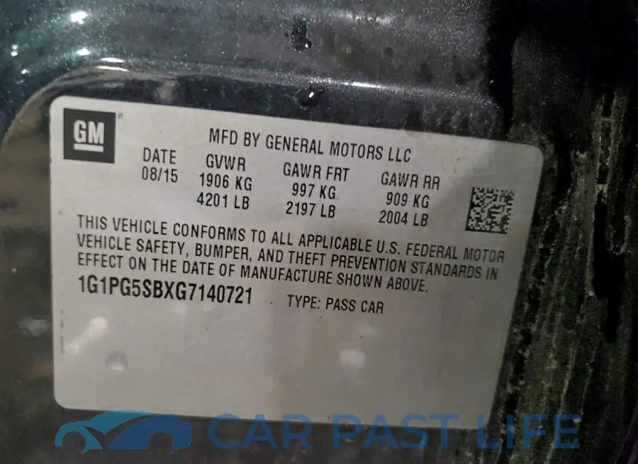 1G1PG5SBXG7140721# 12